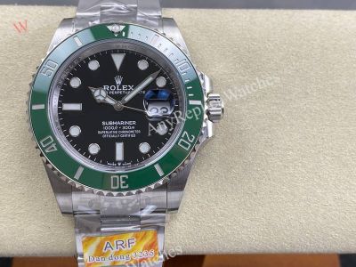 ARF Rolex Submariner Dandong 3235 Movement 41mm Black Face Green Ceramic Bezel Watch